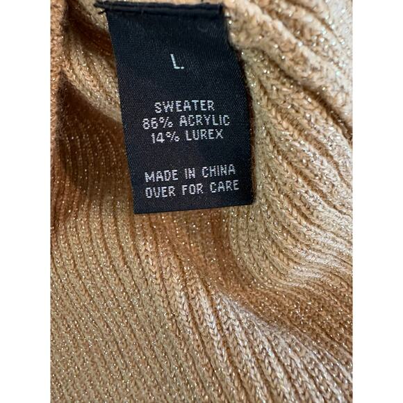 A. Byer sweater glitter gold size L - Picture 6 of 7